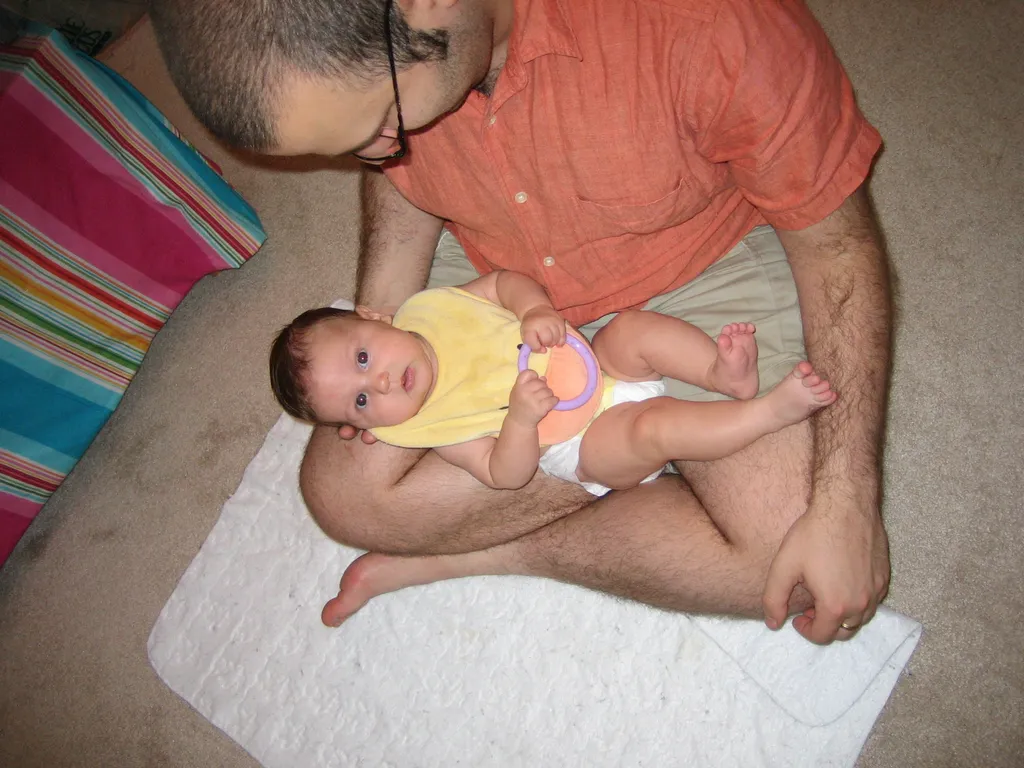 using her hands!